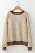 Stripe Loose Drop Shoulder Long Sleeve Top